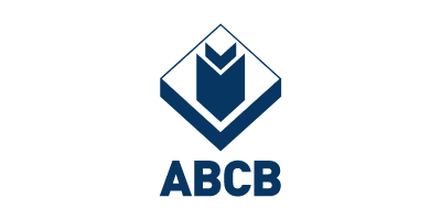 the abcb logo on a white background